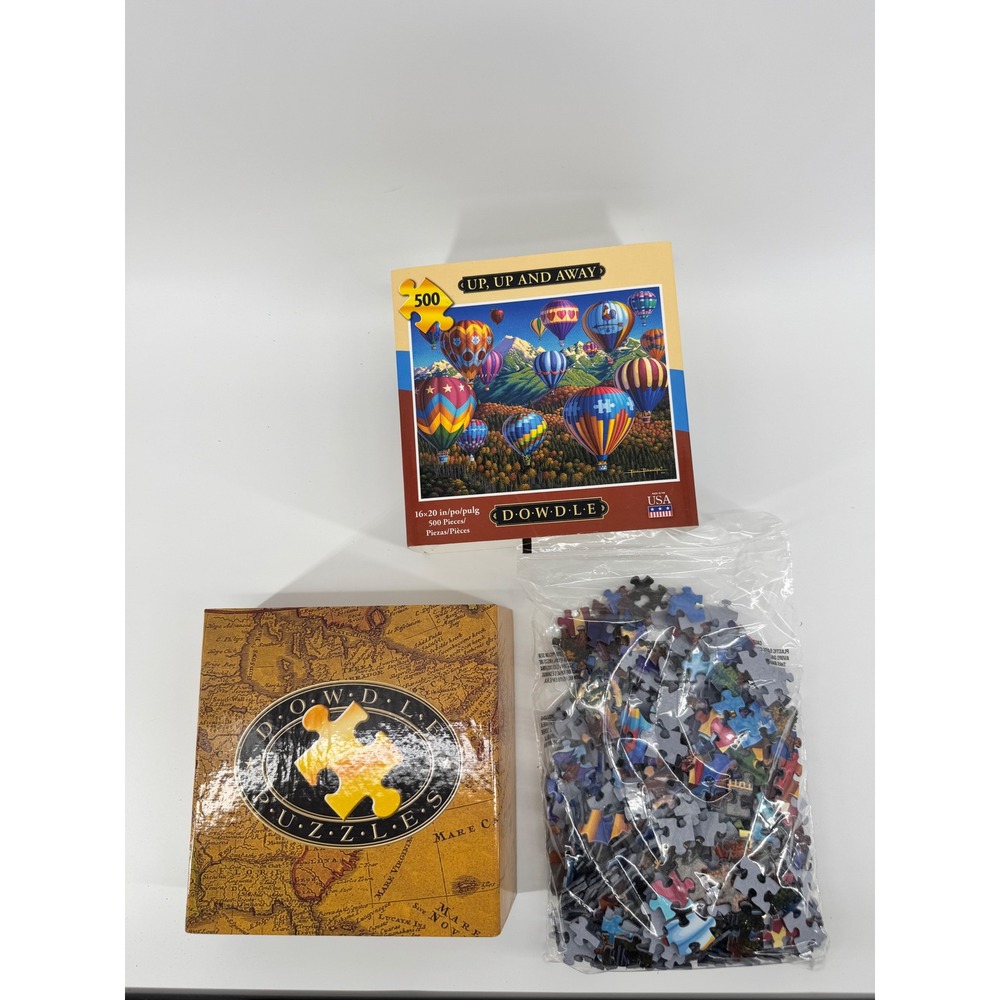 Dowdle Up Up and Away 500 Piece Jigsaw Puzzle Hot Air Balloons Eric‎ Dowdle Art